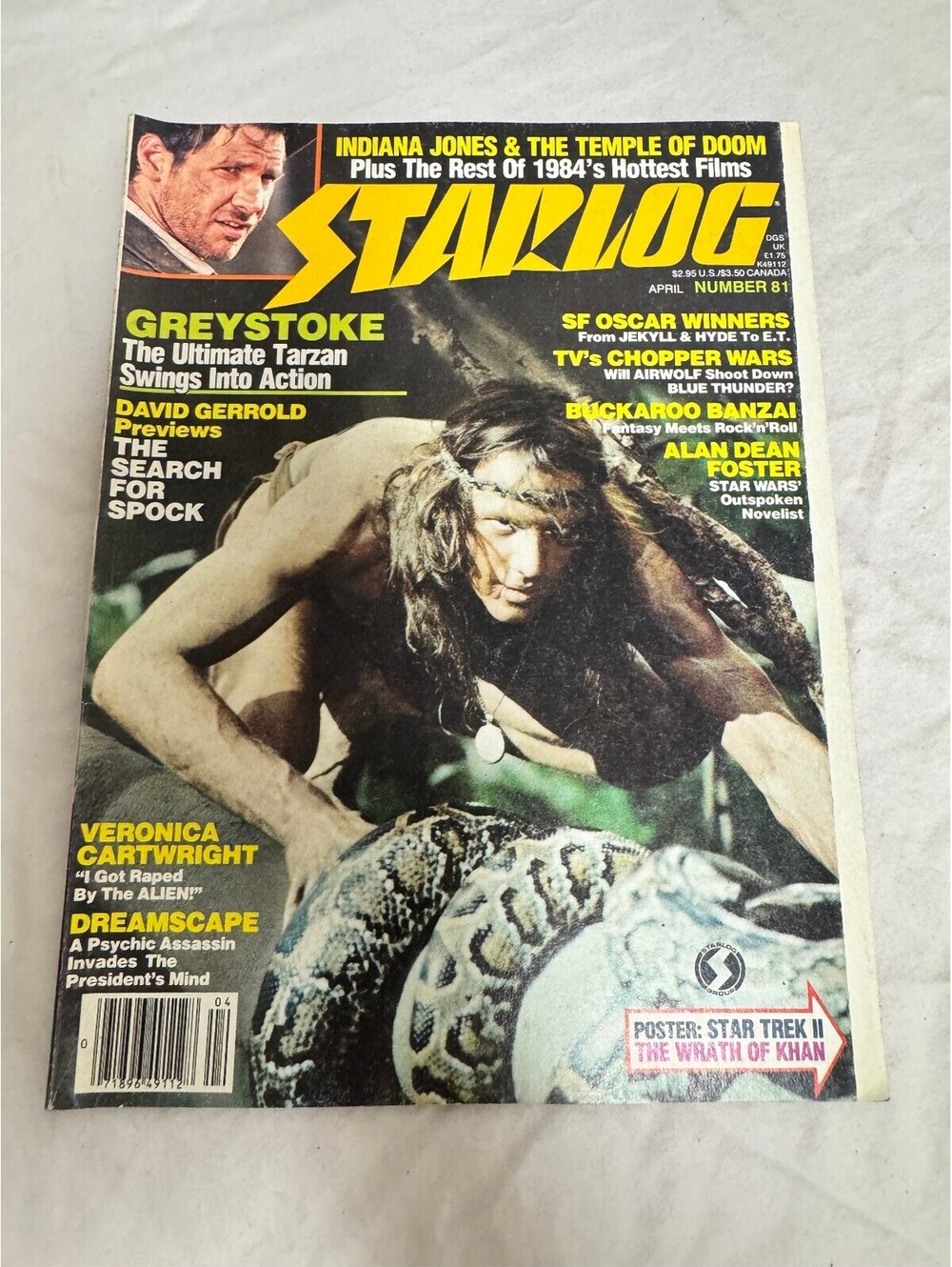 Starlog Magazine Issue 81 April 1984 Star Trek II Poster Included